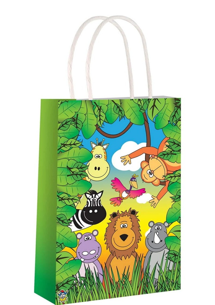 Jungle Animal Paper Party Bag with Handles