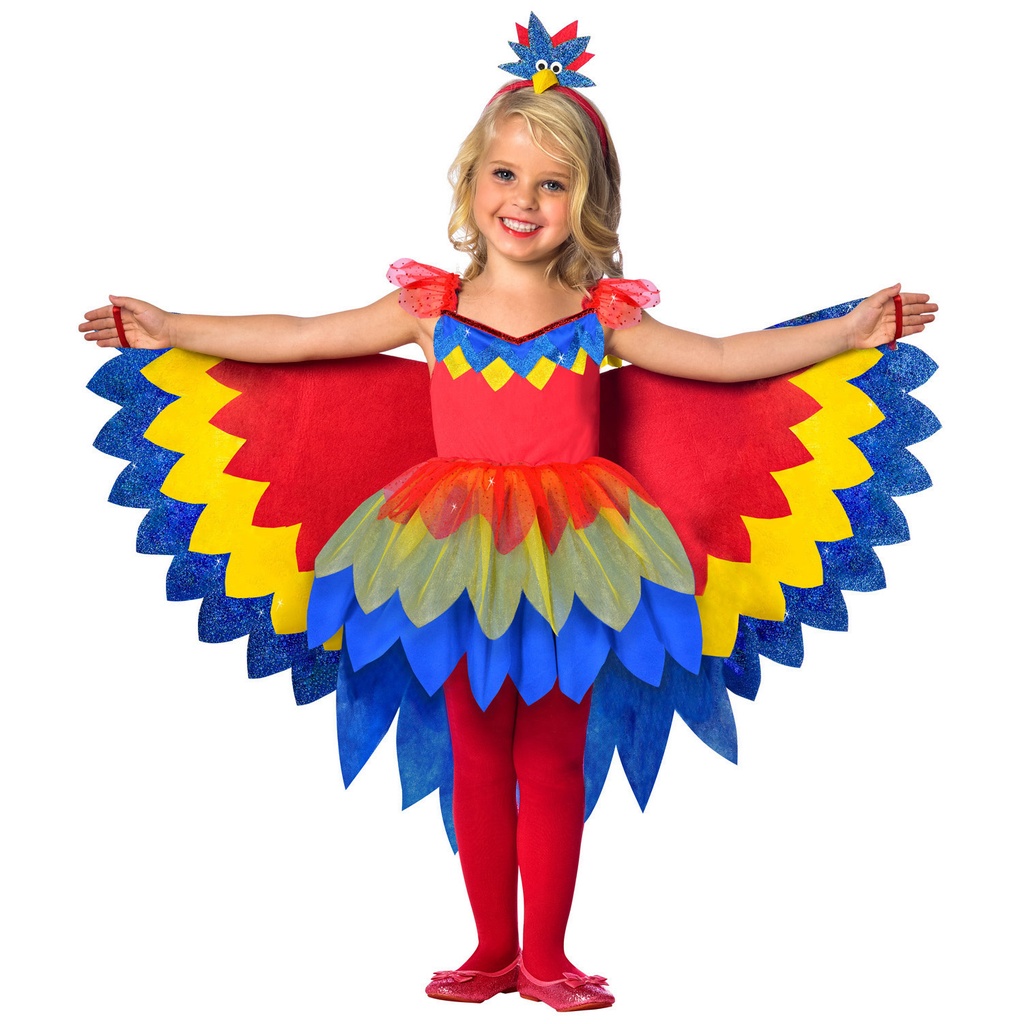 Pretty Parrot Fairy Girl Costume - Age 7 to 8 Years