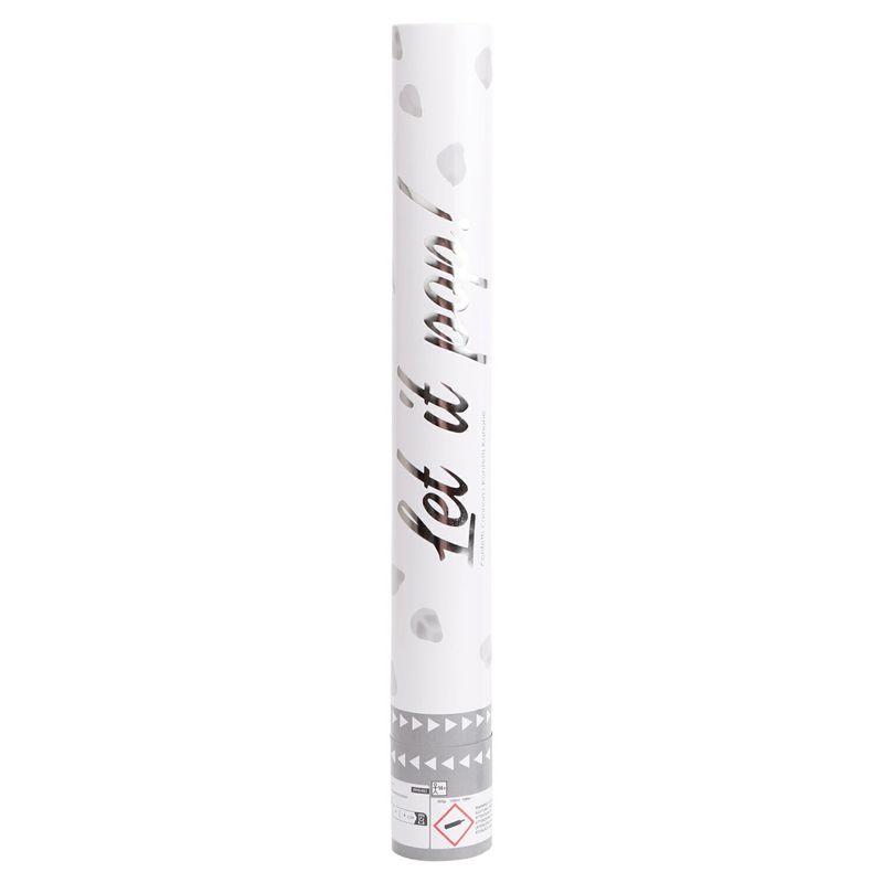 [9916483] Confetti Cannon / Popper Rose Petals White Paper 40cm