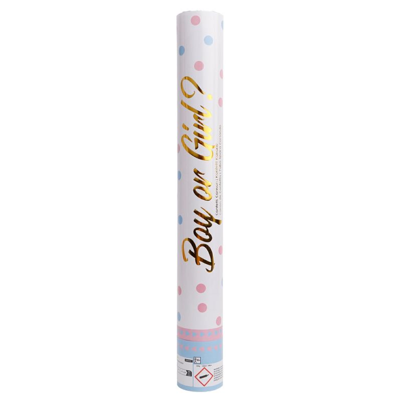 [9916488] Confetti Cannon / Popper Gender Reveal Girl Paper 40cm