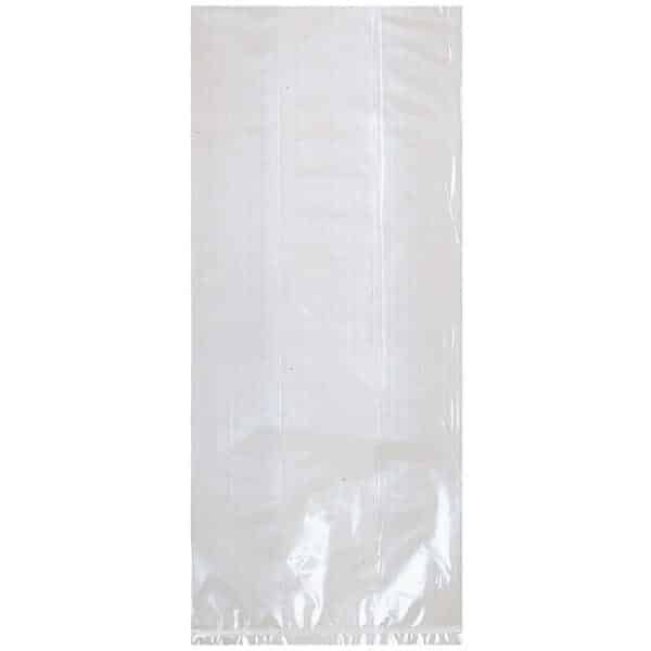 [37102-86] Clear Plastic Party Bags (29.2 x 12.7 x 7.6cm) - 25pk