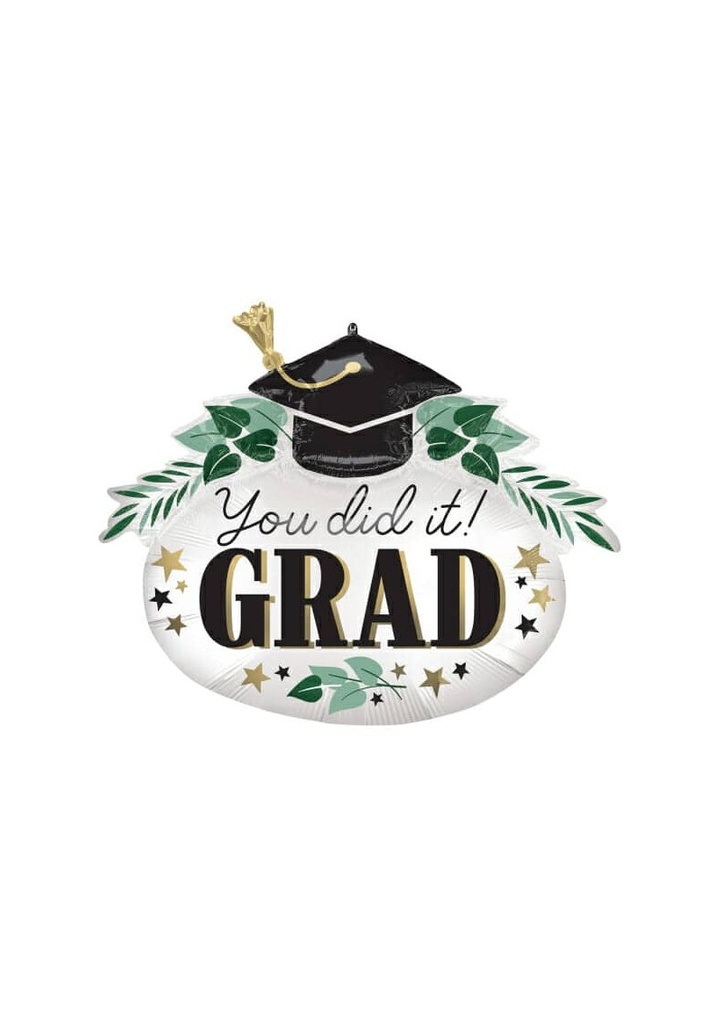 SuperShape Satin You Did It Ivy Grad Foil Balloon - 86cm x 73cm