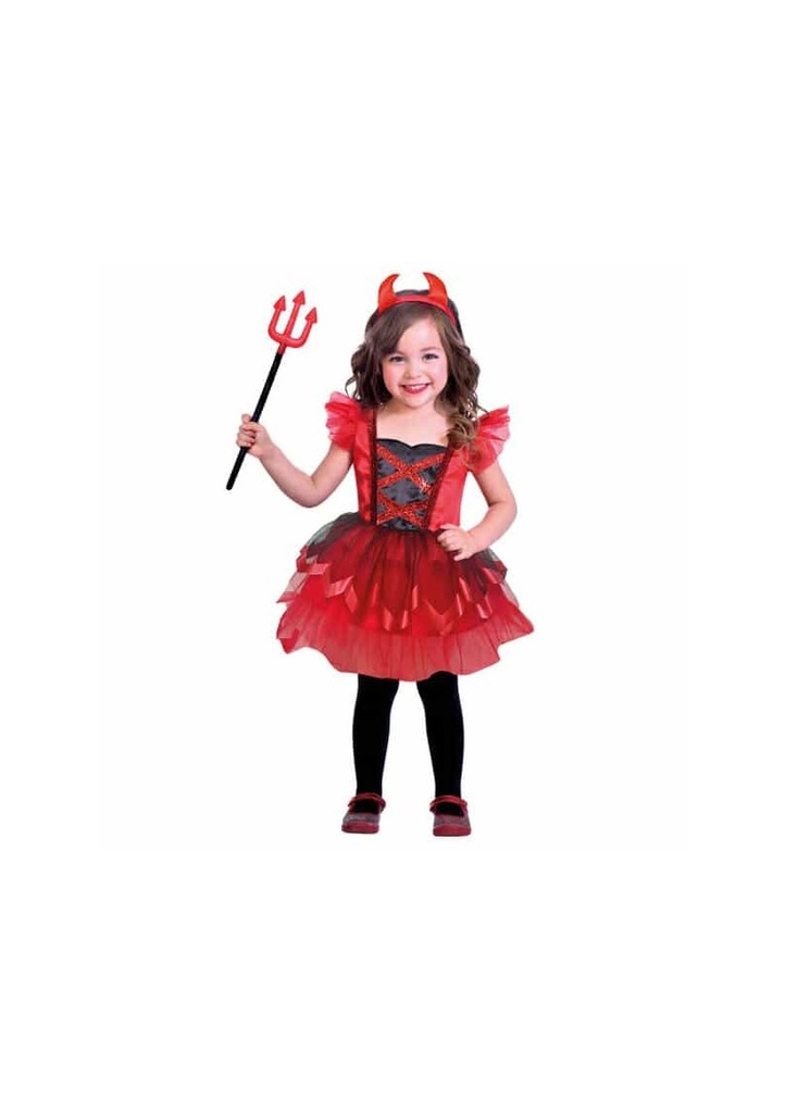 Halloween Costume Little Devil Girl - Age 4 to 6 Years