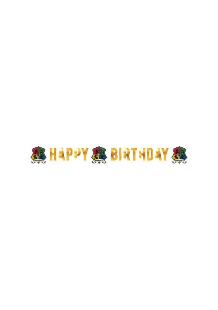 [9915078] Harry Potter Houses Happy Birthday Letter Banner - 180 x 13cm