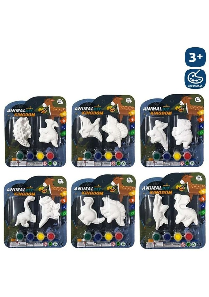 [701090] Plaster Mold Including Paint 701090 (Assorted Designs) - 2pk