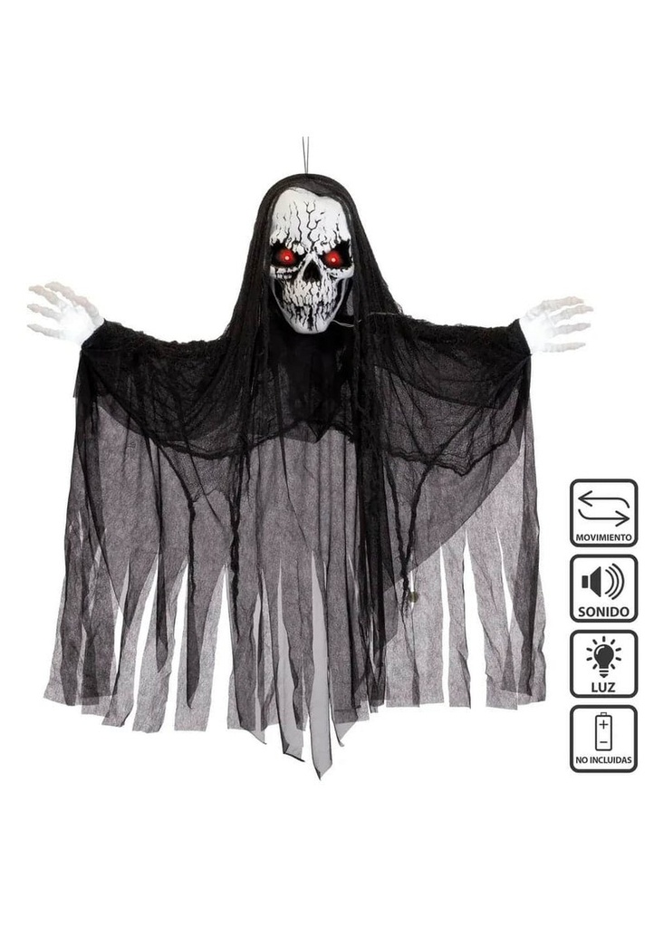 Ghost With Light & Sound Black 130x12x120cm