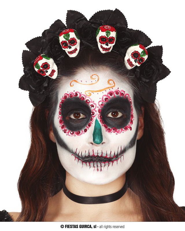 Diadem Headband With Four Skuls