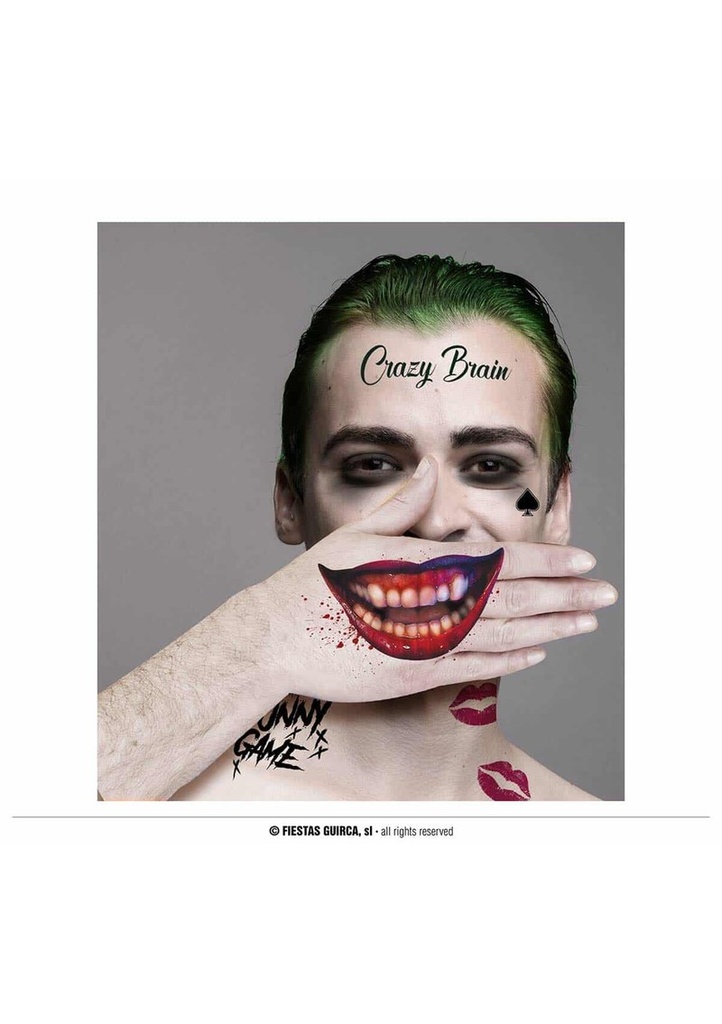 Joker Mr.Smile Tattoos 30 x 14cm