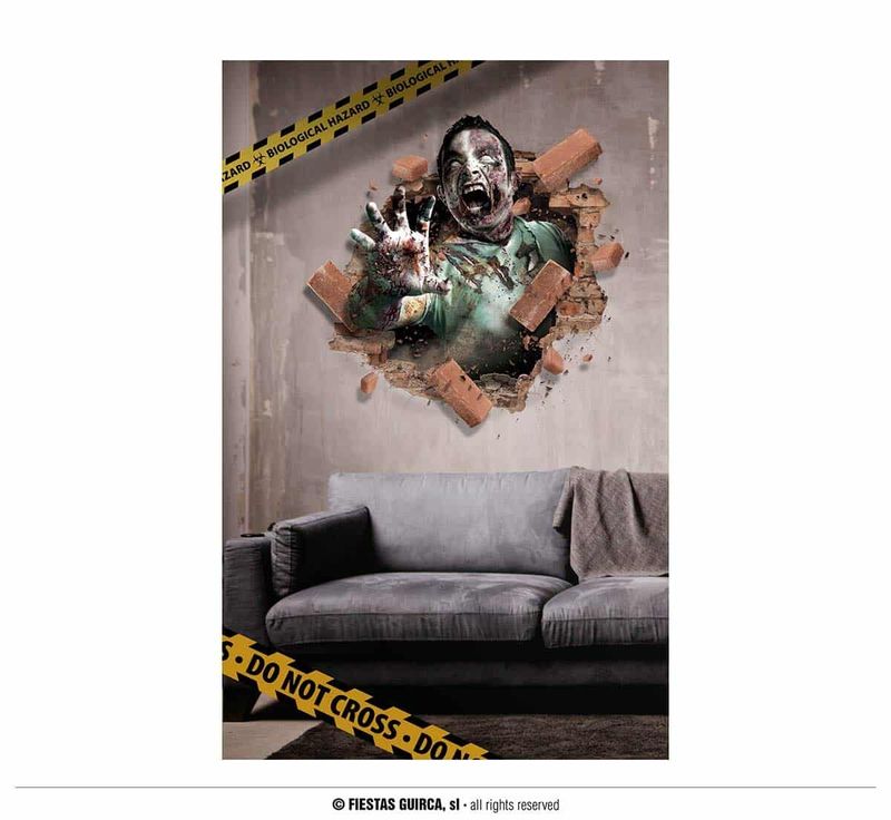 [24263] Adhesive Zombie Wall Decoration - 70x80cm