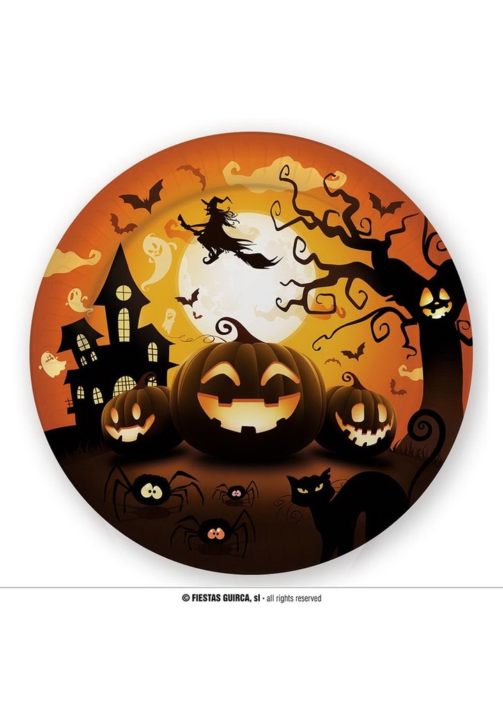 Pumpkin Plates 23cm - 6pk