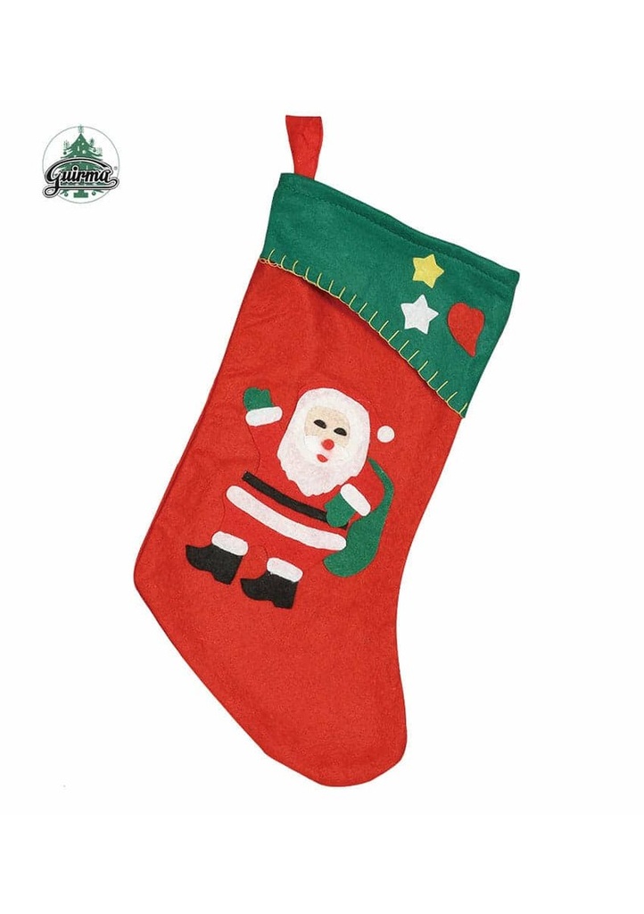 Waving Santa Claus Christmas Sock - 40cm
