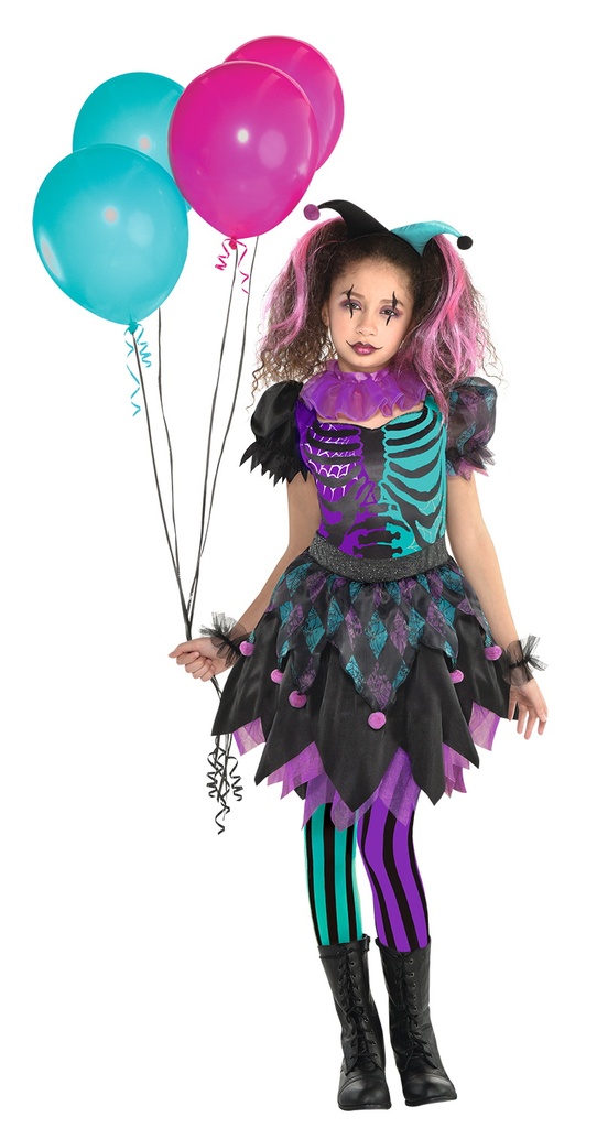 Haunted Harlequin Girl Costume - Age 4 to 6 Years