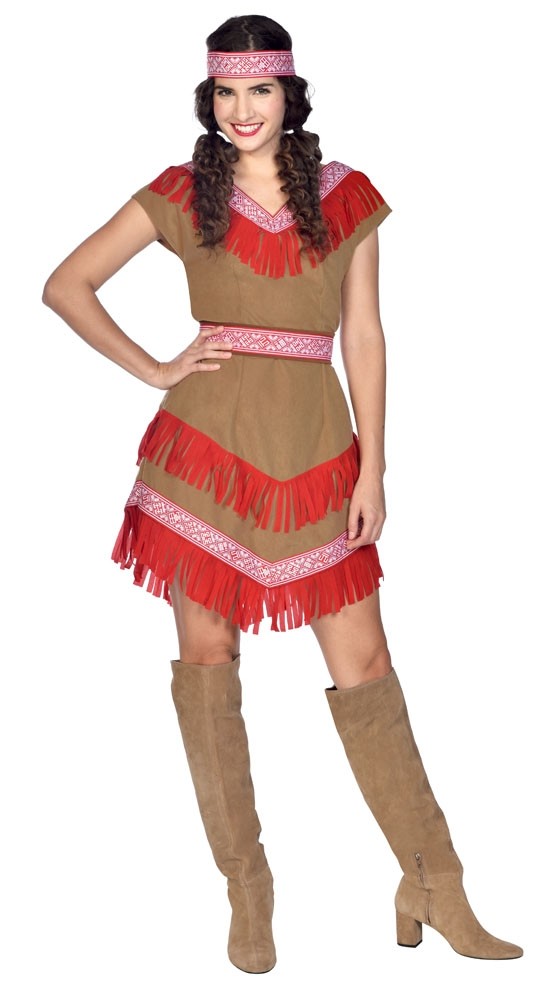 Native American Dress Lady Costume - Adult Size Small