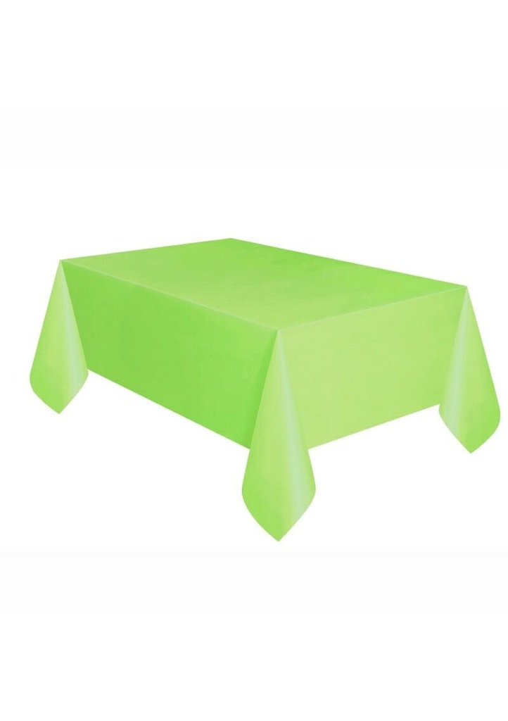 Rectangular Plastic Table Cover (54"x108") - Lime Green