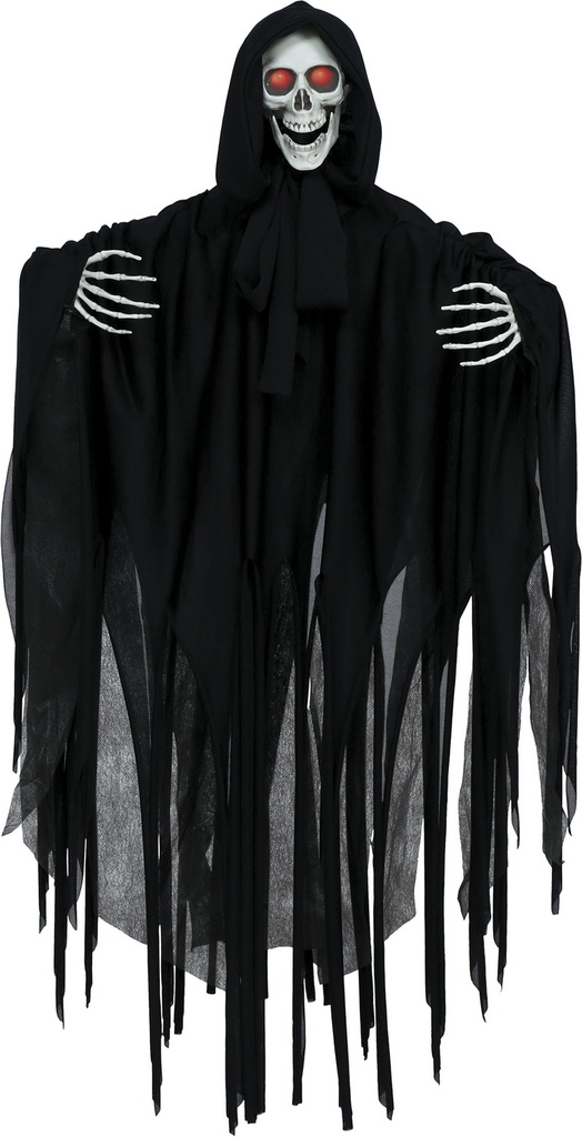 Halloween Skeleton Hanging Decoration With Tunic Light Sound & Movement 90cm