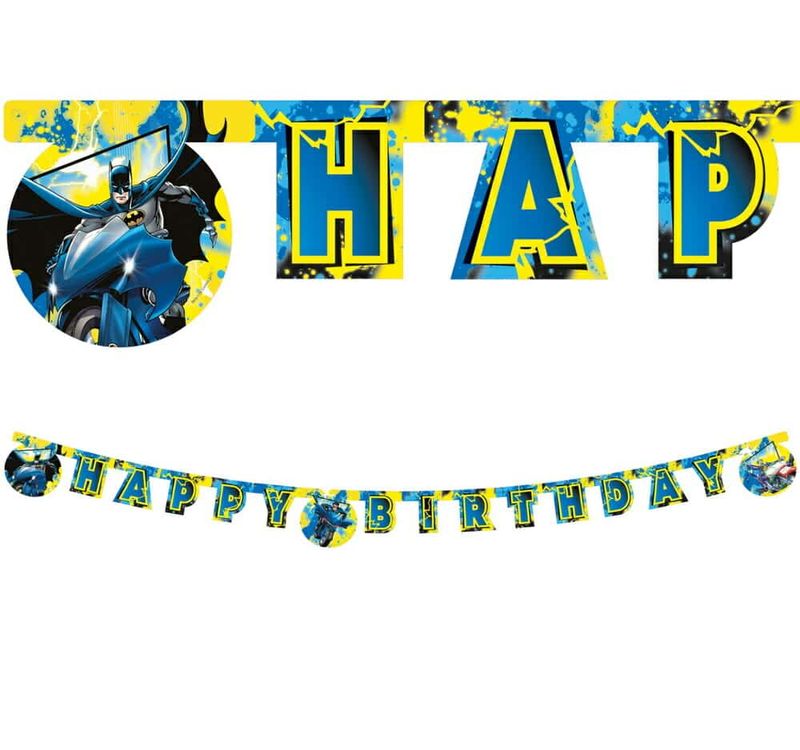 Batman Rogue Rage FSC "Happy Birthday" Die-Cut Banner - 1pk