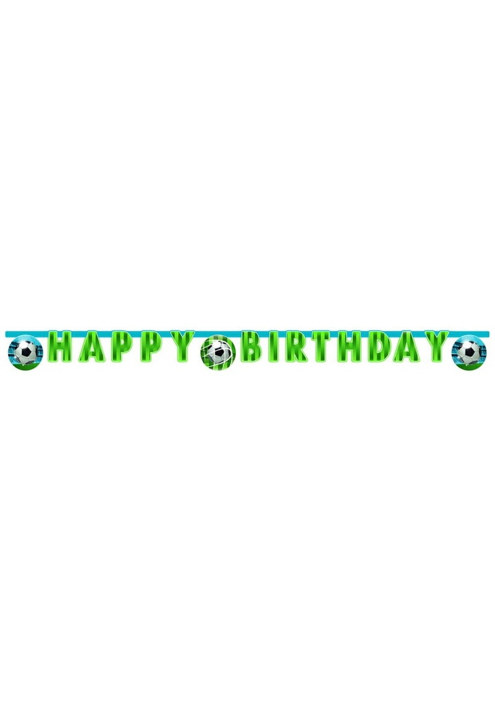Soccer Fans FSC Happy Birthday Die-Cut Banner - 1pk
