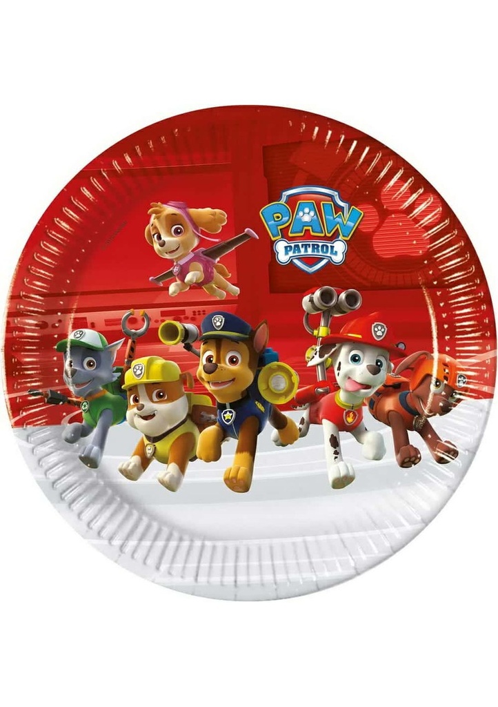 Paw Patrol Ready For Action FSC Paper Plates 23cm - 8pk