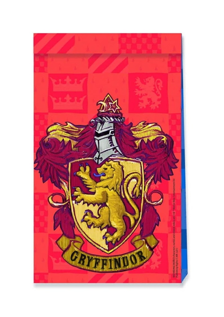 [93369] Harry Potter Hogwarts Houses FSC Paper Party Bags - 4pk