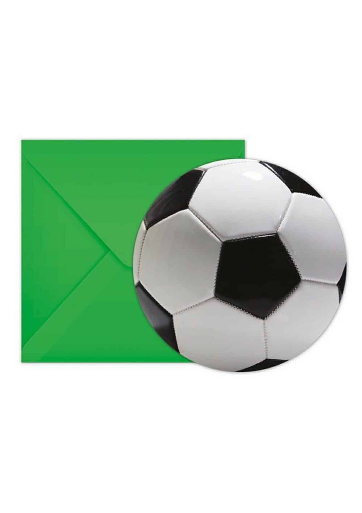 Football Party Invitations & Envelopes - 6pk