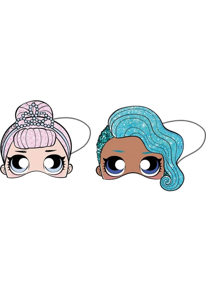LOL Glitterati Die-cut Masks - 6pk