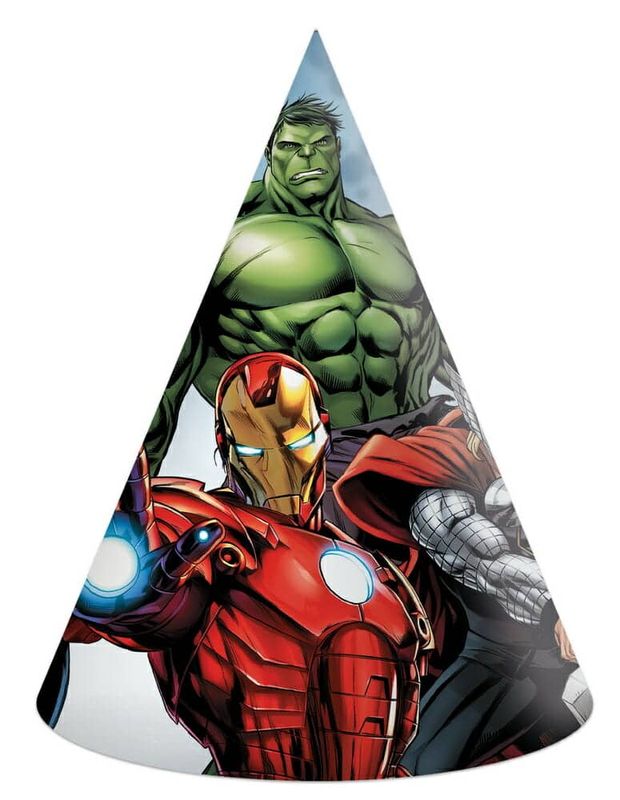 [93955] Avengers Infinity Stones FSC Paper Hats - 6pk