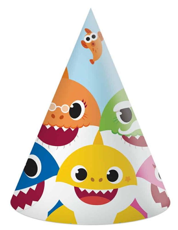 [92546] Baby Shark FSC Paper Hats - 6pk