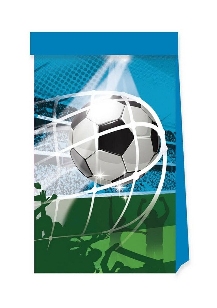 Soccer Fans FSC Paper Party Bags - 4pk