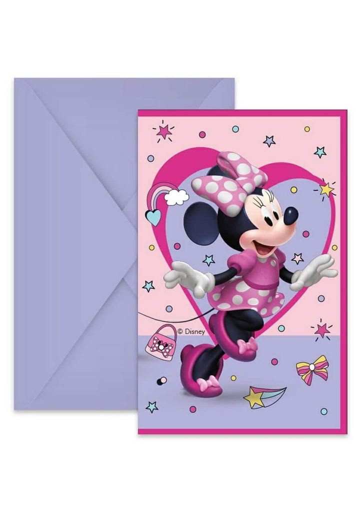 Minnie Junior FSC Invitations & Envelopes - 6pk