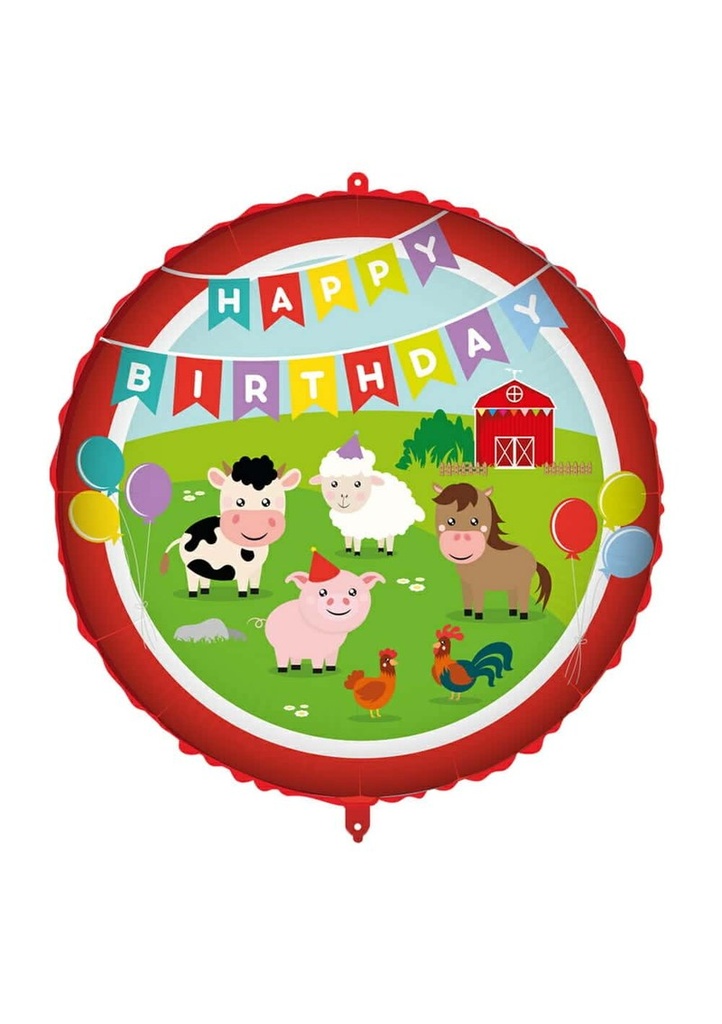 [93187] Farm Foil Balloon 18" - 1pk