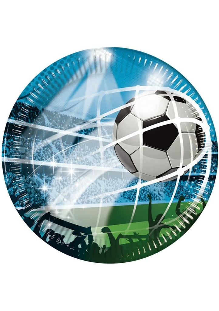 Soccer Fans FSC Paper Plates 20cm - 8pk