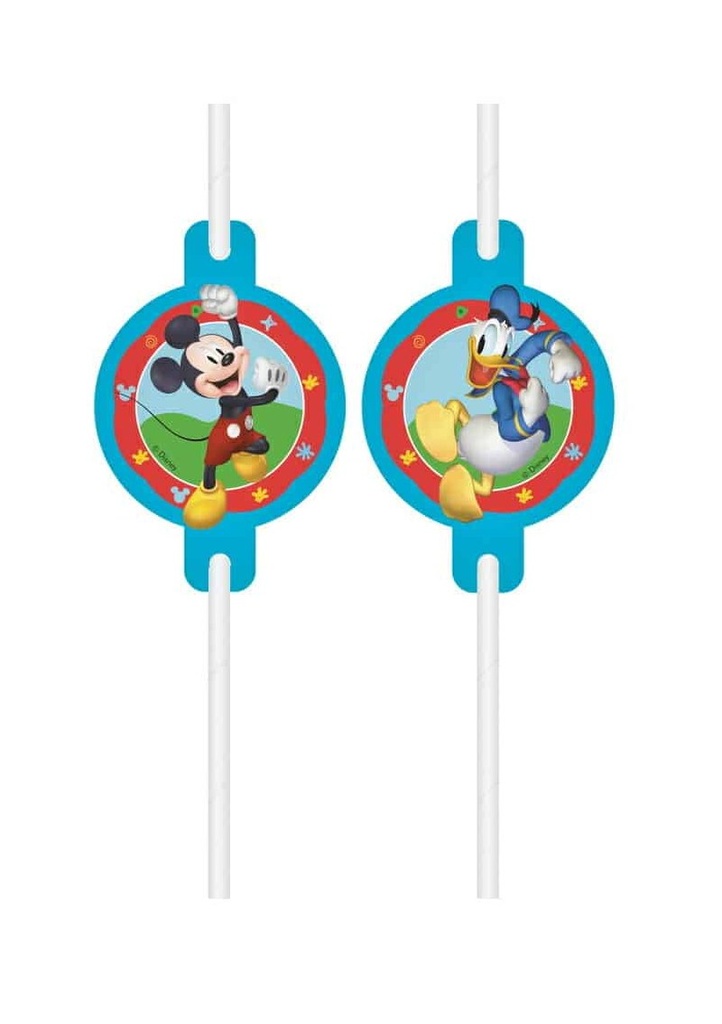 Mickey Rock The House FSC Paper Drinking Straws - 4pk