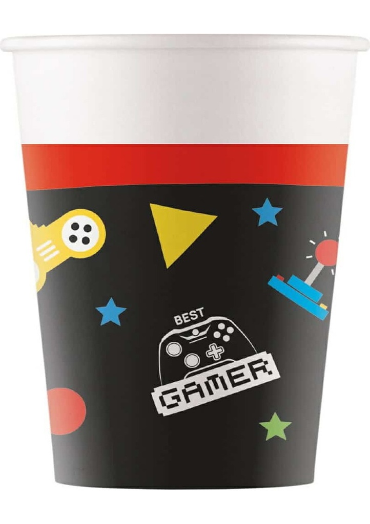 [93771] Gaming Party FSC Paper Cups 200ml - 8pk