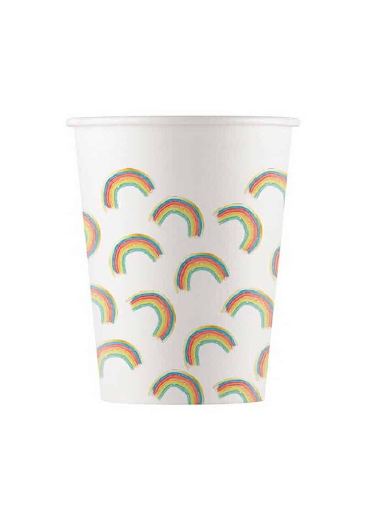 Rainbow Party FSC Paper Cups 200ml - 8pk
