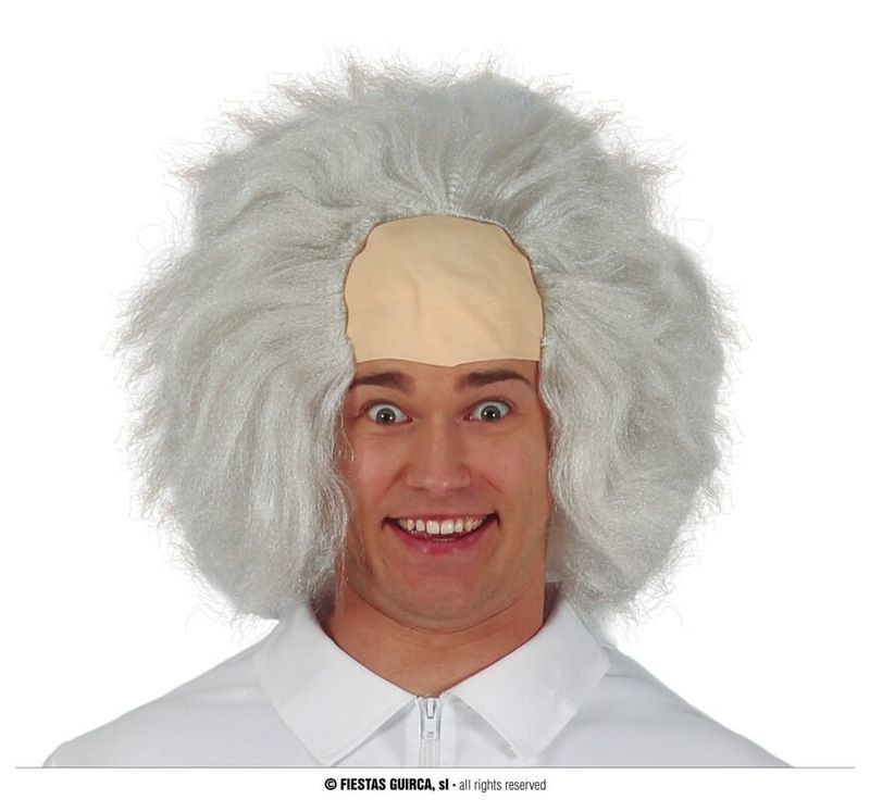 Bald With Crazy Scientist Wig - Adult One Size