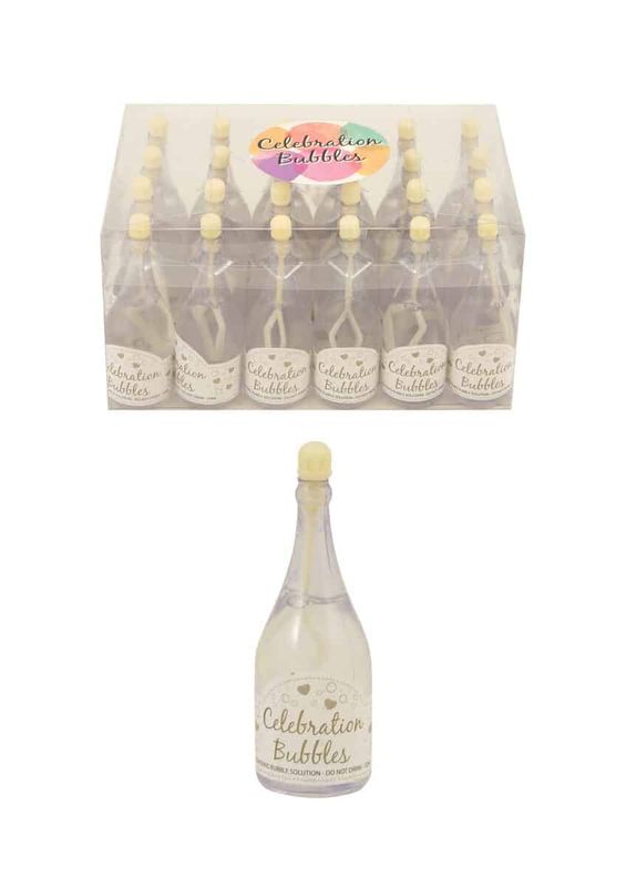 Bubble Bottle 32ml / 9cm Clear With Cream Wand - 1pk