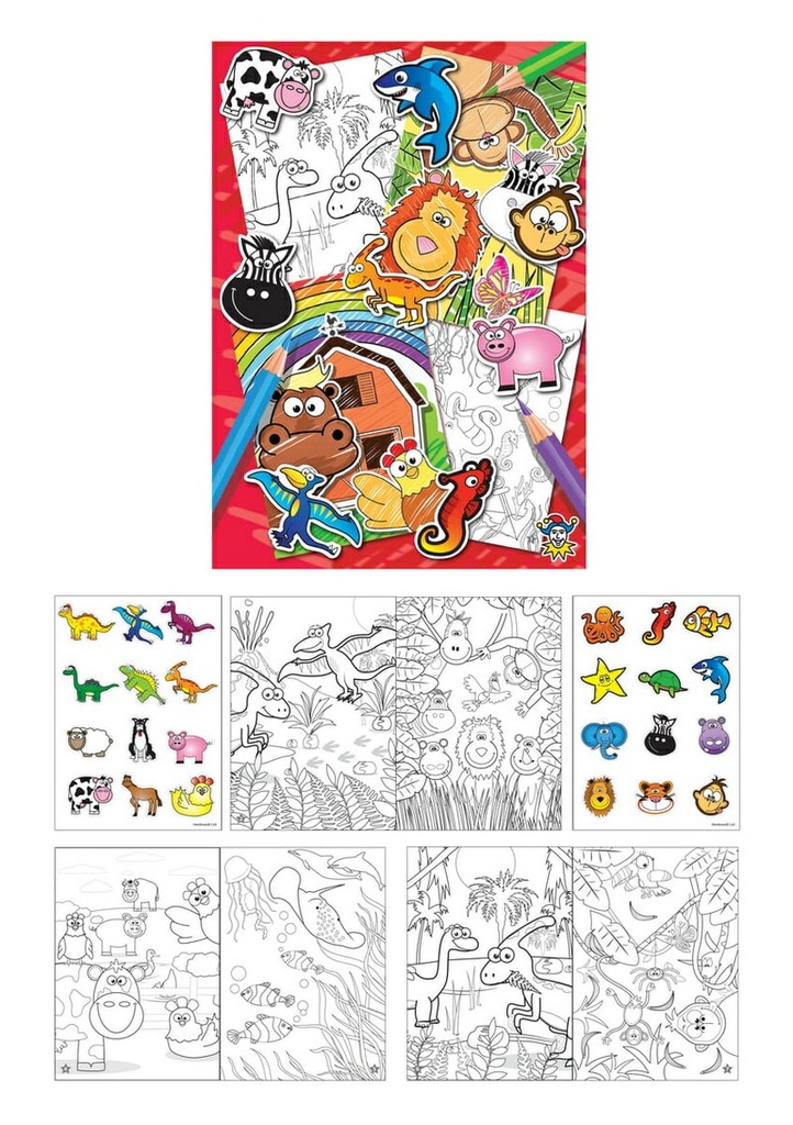 Party Favours Fun Stickers & Colouring Book (10.5cm x 14.5cm)