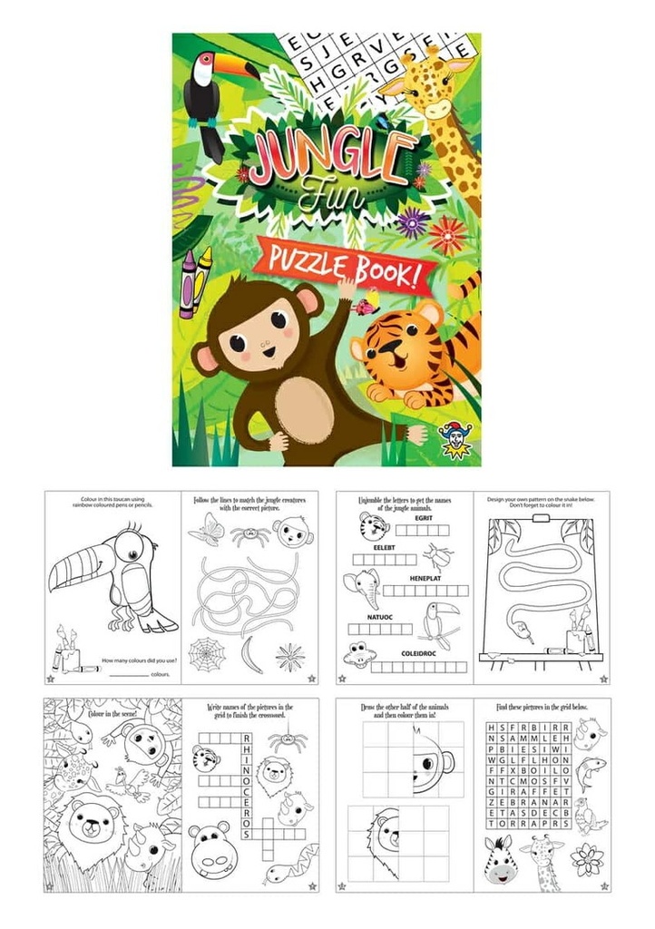 [S35299] Party Favours Mini Jungle Puzzle Book (10.5x14.5cm)