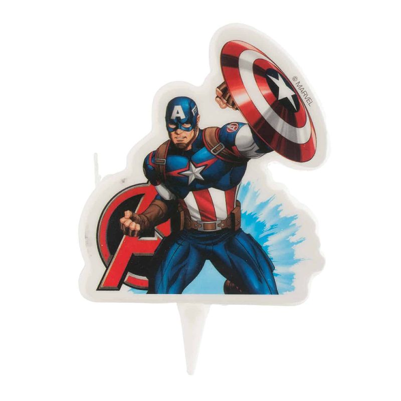 [346185] Avengers Captain America 2D Birthday Candle - 7.5cm