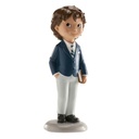 Communion Boy Cake Topper Blue Suit - 13cm
