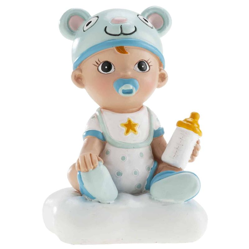 Boy With Bottle Cake Topper - 10cm