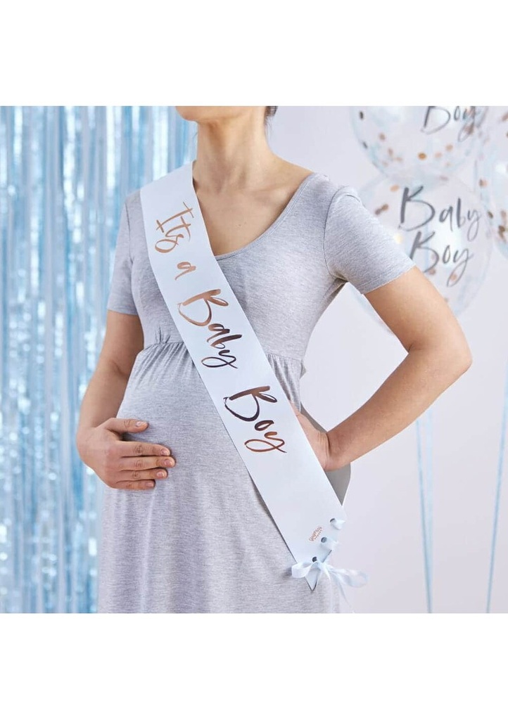 It's a Baby Boy Blue Baby Shower Sash