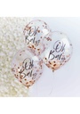 Rose Gold Oh Baby! Shower Confetti 12" Latex Balloons - 5pk