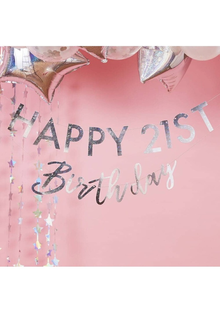 [SG-108] Iridescent Personalised Birthday Bunting