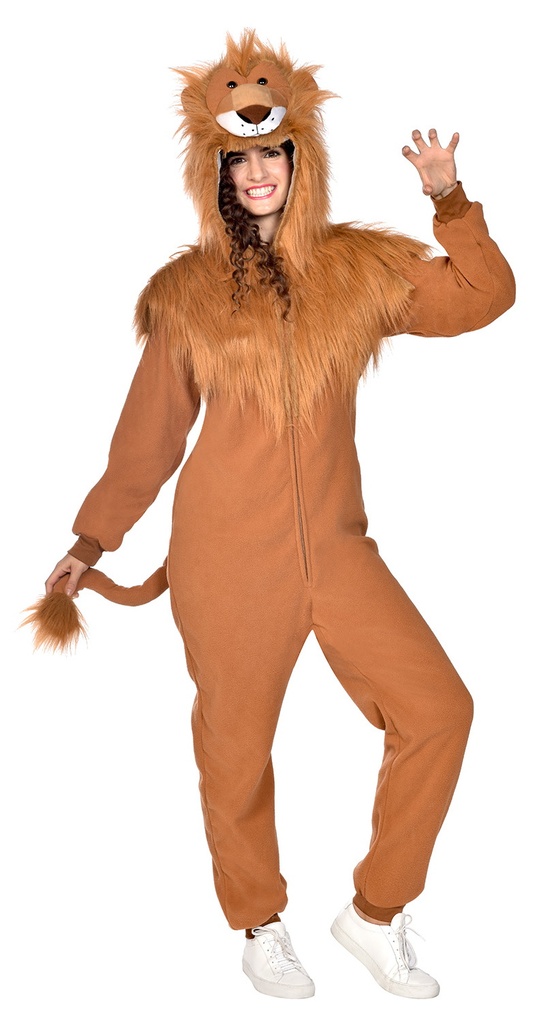 Unisex Plush Lion Onesie Costume - Adult Size Extra Large