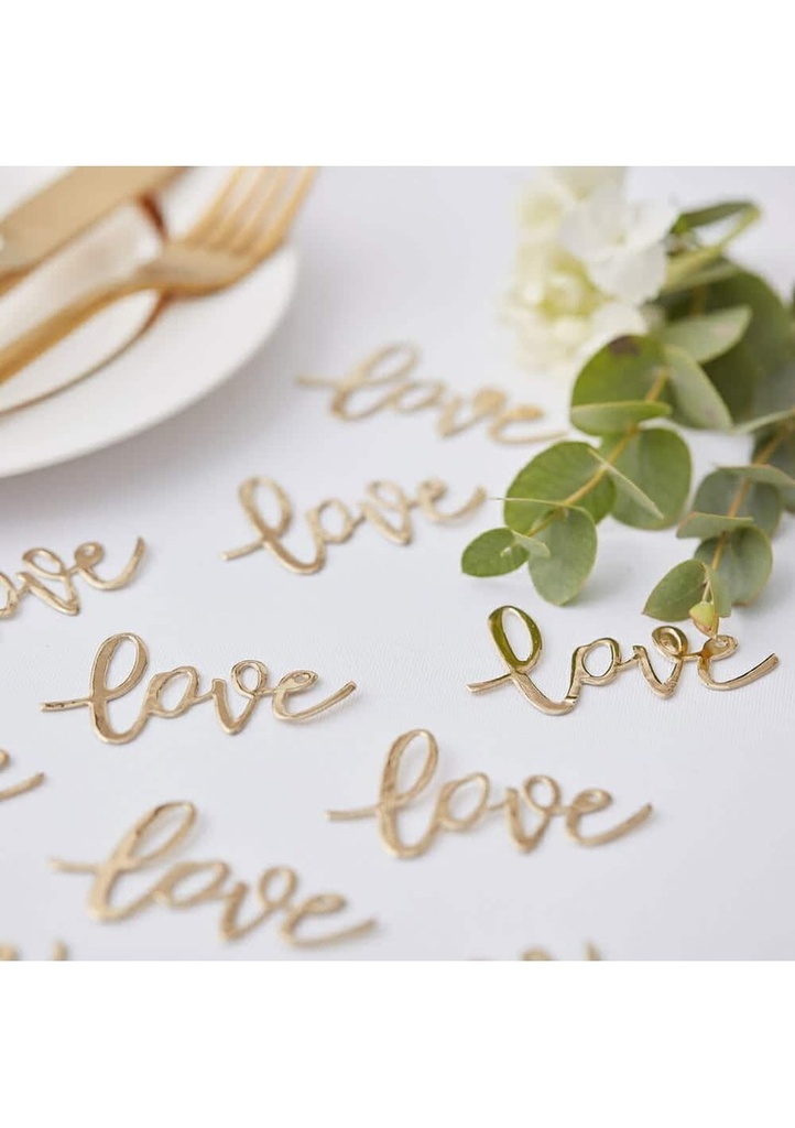 Gold Love Table Confetti