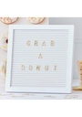 White and Gold Peg Letter Board