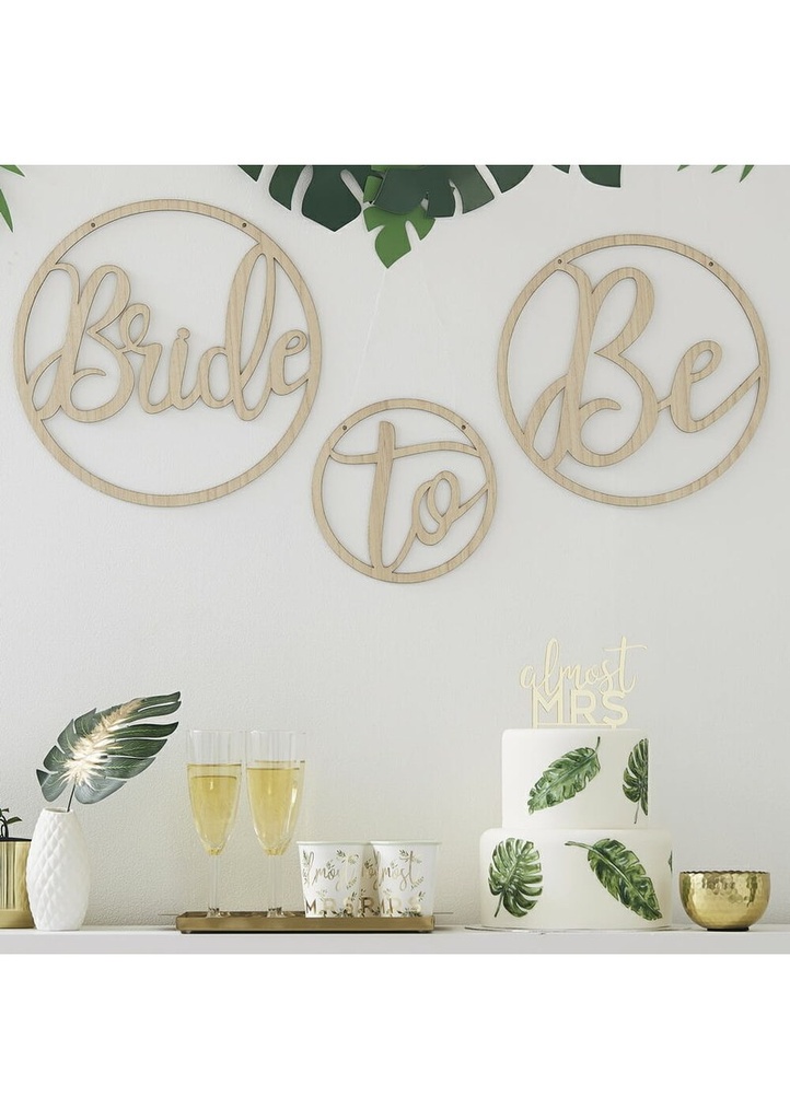[BS-407] Wooden Bride To Be Decoration Hoops