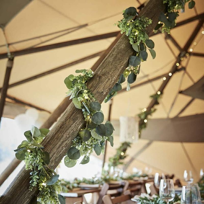 Botanical Foliage Artificial Garland with Lights