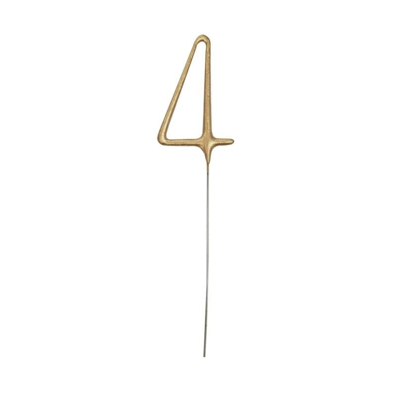 Birthday Gold Glitz Sparkler 17.8cm - Number 4